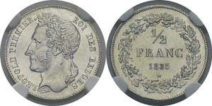 Belgique
Léopold Ier (1831-1865) 
1/2 franc ... 