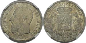 Belgique
Léopold II (1865-1909)
5 francs - ... 