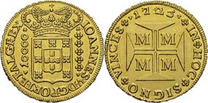 Brésil
Jean V (1706-1750)
10000 reis or - ... 