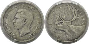 Canada
Georges VI (1936-1952)
25 cents - ... 