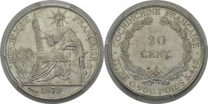Cochinchine
Epreuve du 20 cent. - 1879 A ... 
