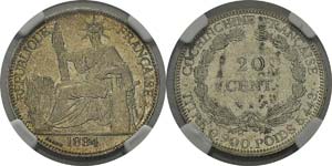 Cochinchine
20 cent. - 1884 A Paris. ... 