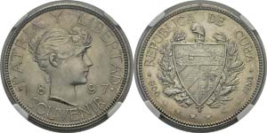 Cuba
Pré-République (1898-1902) 
1 peso « ... 