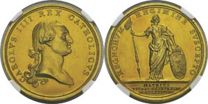  Espagne
Charles IV (1788-1808)
Médaille en ... 