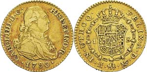  Espagne
Charles IV (1788-1808)
1 escudo or ... 