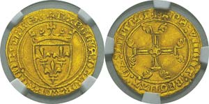  France
Charles VII (1422-1461)
1/2 écu ... 