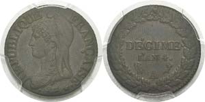  France
Directoire (1795-1799)
1 décime ... 