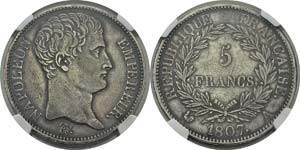  France
Napoléon Ier (1804-1814)
5 francs ... 