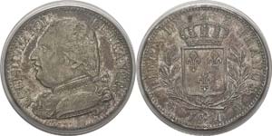  France
Louis XVIII (1814-1824)
5 francs ... 