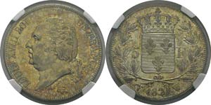  France
Louis XVIII (1814-1824)
5 francs ... 