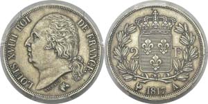  France
Louis XVIII (1814-1824)
2 francs - ... 