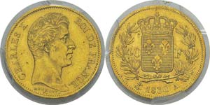  France
Charles X (1824-1830)
40 francs or - ... 