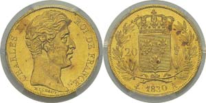  France
Charles X (1824-1830)
20 francs or - ... 