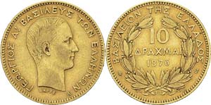 Grèce
Georges Ier (1863-1913)
10 drachmes ... 