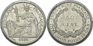 Indochine
50 cent. - 1936 Paris. ... 