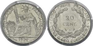 Indochine
20 cent. - 1930 A Paris. 
Dune ... 