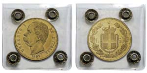 Italie
Umberto Ier (1878-1900) 
50 lires or ... 