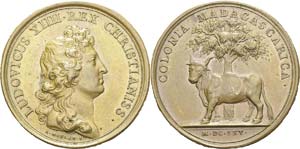 Madagascar
Louis XIV (1643-1715)
Médaille ... 