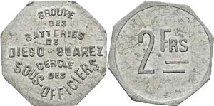 Madagascar - Diego-Suarez
2 francs aluminium ... 