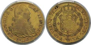 Mexique
Charles IV (1788-1808)
4 escudos or ... 