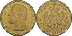 Monaco
Albert Ier (1889-1922)
100 francs or ... 