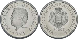 Monaco
Rainier III (1949-2005)
2000 francs ... 