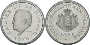 Monaco
Rainier III (1949-2005)
1000 francs ... 