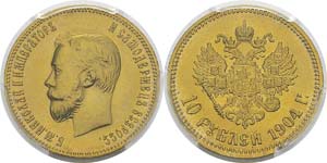 Russie
Nicolas II (1894-1917)
10 roubles or ... 