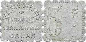 Sénégal
5 francs aluminium « Aux ... 
