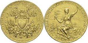 Suisse 
Canton de Vaud
Médaille en or - ... 
