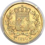 France Charles X (1824-1830)  40 francs or ... 