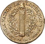 France Constitution (1791-1792) 2 sols type ... 