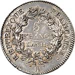 France Consulat (1799-1804) 5 francs Union ... 