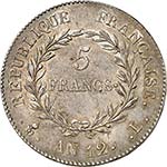 France Consulat (1799-1804) 5 francs - An 12 ... 