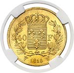 France  Louis XVIII (1814-1824)  40 francs ... 