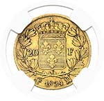 France Louis XVIII (1814-1824) 20 francs or ... 
