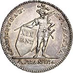 Suisse - Canton du Tessin.  4 francs - 1814 ... 