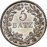 Suisse - Canton de Vaud 5 Batzen - 1811. ... 
