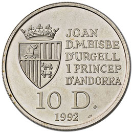 ANDORRA - DIECI DINERS 1992 - KM. ... 
