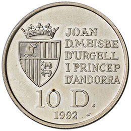 ANDORRA - DIECI DINERS 1992 - KM. ... 