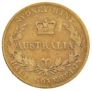 AUSTRALIA - MEZZA STERLINA 1857 ... 