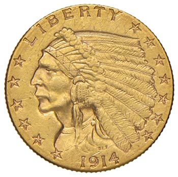 USA - 2 ½ DOLLARI 1924 KM. 128  ... 