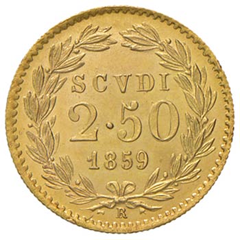 ROMA - 2,5 SCUDI 1859 A.XIV  PAG. ... 