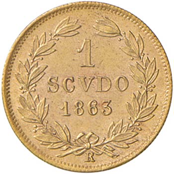 ROMA - SCUDO LARGO 1863 A.XVII ... 