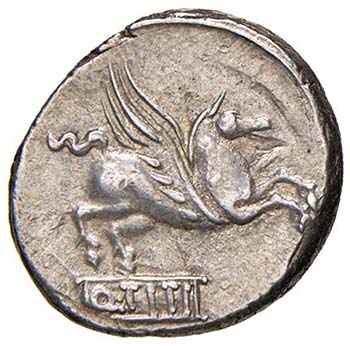 TITIA Q. TITIUS (90 A.C.) DENARIO ... 