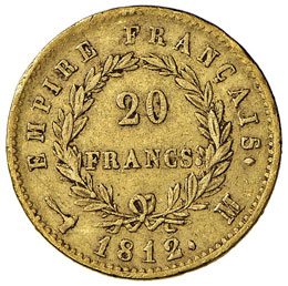 FRANCIA - VENTI FRANCHI 1812 ... 