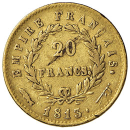 FRANCIA - VENTI FRANCHI 1813 ... 