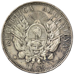 ARGENTINA - REPUBBLICA  PESO 1882 ... 