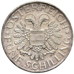 AUSTRIA - CINQUE SCELLINI 1936 KM. ... 