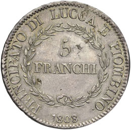 LUCCA - CINQUE FRANCHI 1808 ... 